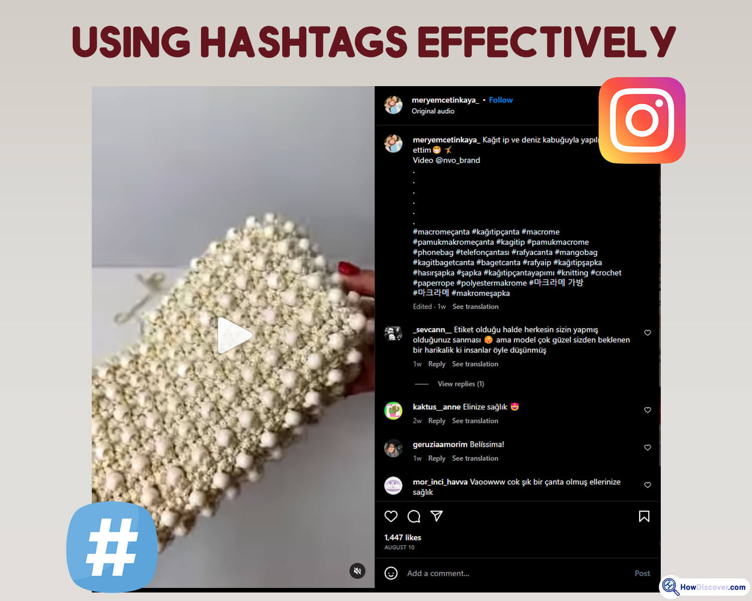 Using hashtags effectively - How To Get More Likes On Instagram