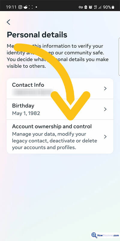 6. Then select Account Ownership and Control. - Why Can’t I Deactivate My Instagram