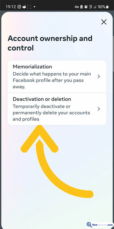 7. Select Deactivation or Deletion from the menu that opens. Choose the account you wish to deactivate after that. - Why Can’t I Deactivate My Instagram