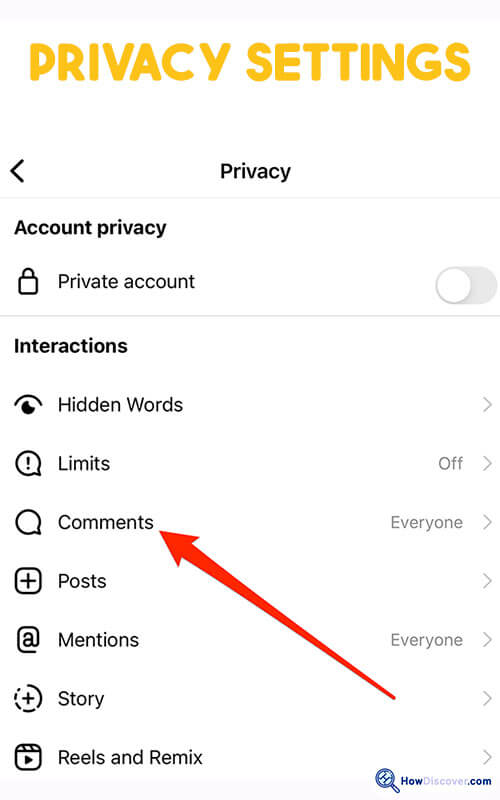 Privacy settings - Why Can’t I See Comments on Instagram